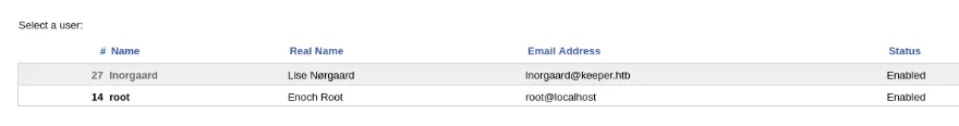Two users listed, one tied to the server domain