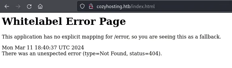 The Spring Boot Whitelabel Error Page