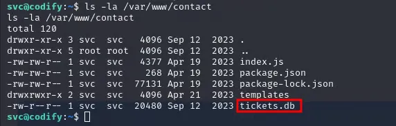 Encontrando una base de datos en el sistema