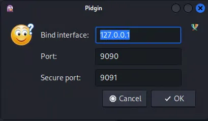 Getting the Openfire Admin Console info in Pidgin