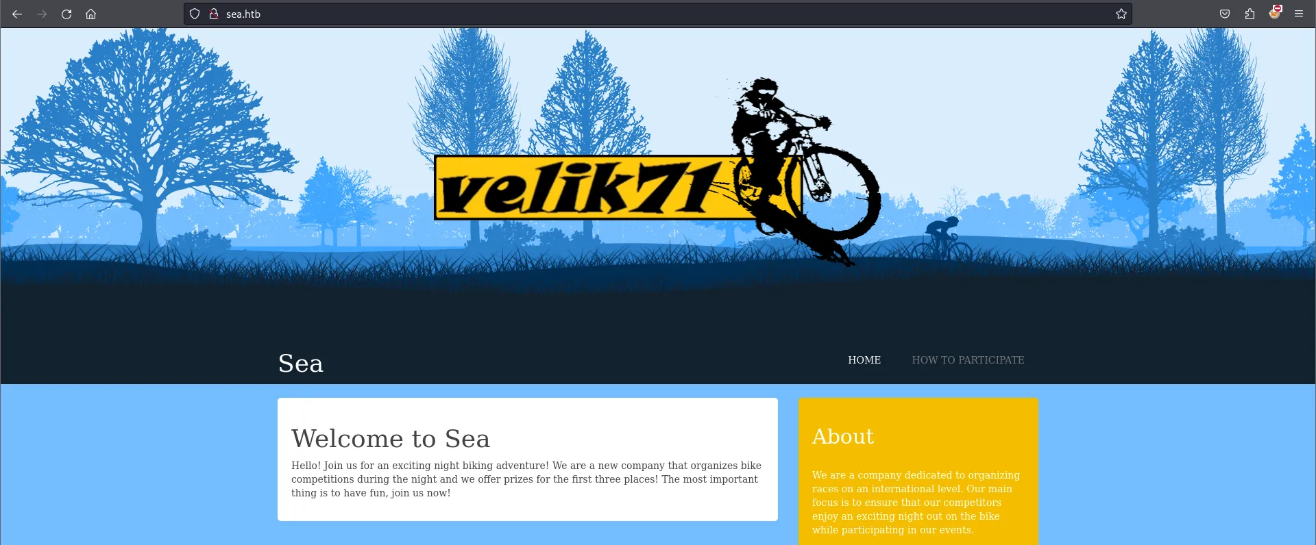 Sea.htb static website