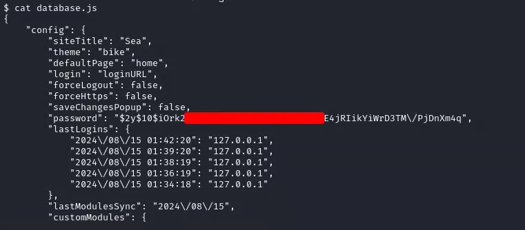 Password hash in webroot