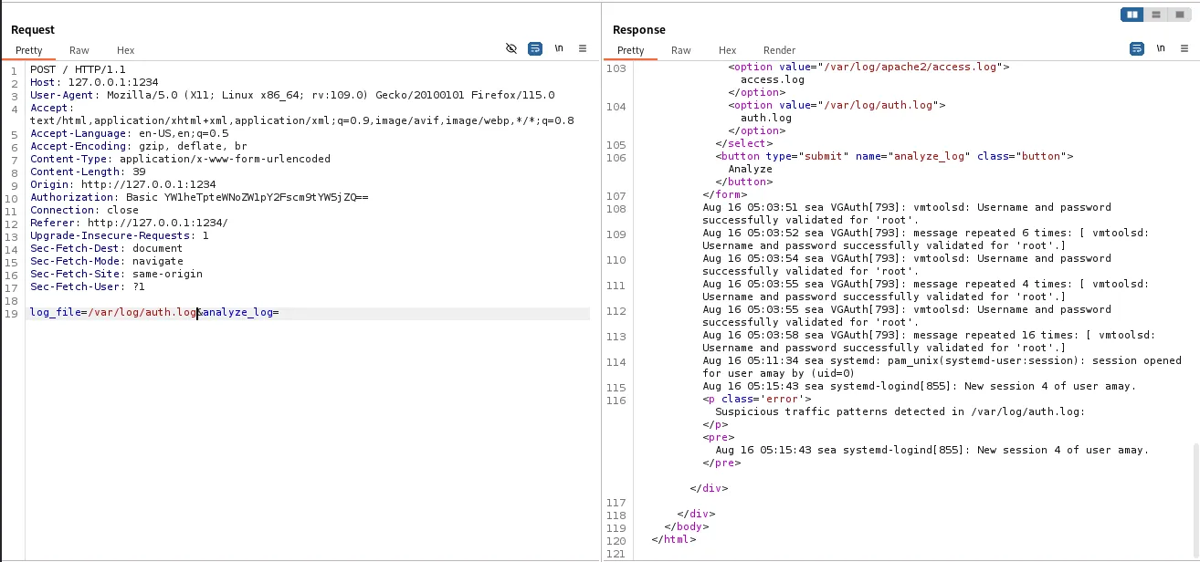 Auth.log file