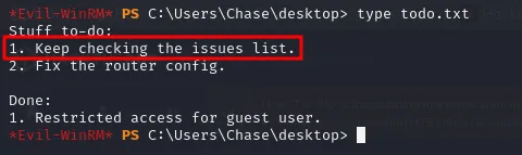 todo.txt en el escritorio del usuario