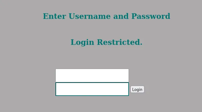 Página de login alcanzada a través del port forward por SSH