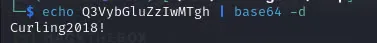 Decoding the base64 string to reveal a password